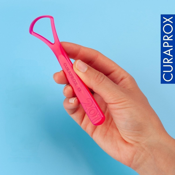 CURAPROX Одиночный скребок для языка (СТС 201) САЛАТОВЫЙ