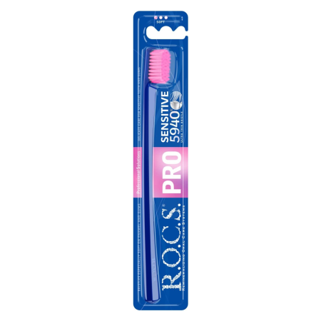 Зубная щетка R.O.C.S. Pro Sensitive 5940 СИНЯЯ Зубная щетка R.O.C.S. Pro Sensitive 5940 СИНЯЯ