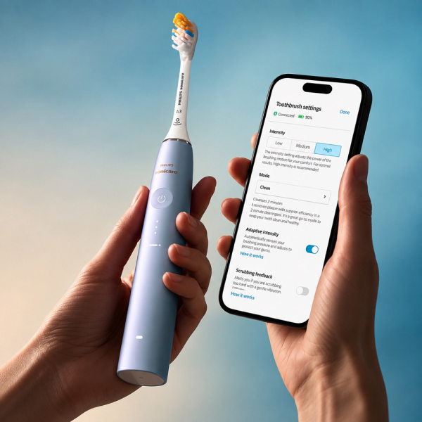 Электрическая зубная щетка Philips Sonicare DiamondClean Prestige 9900 HX9997/32, голубая