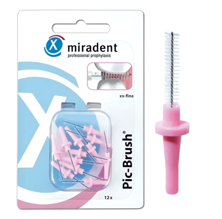 Ершики запасные Miradent Pic-Brush PINK (розовые, 12 шт) Ершики запасные Miradent Pic-Brush PINK (розовые, 12 шт)