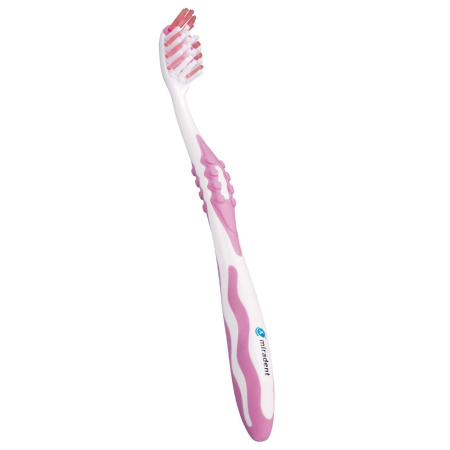 Зубная щетка Miradent Carebrush White medium, розовая