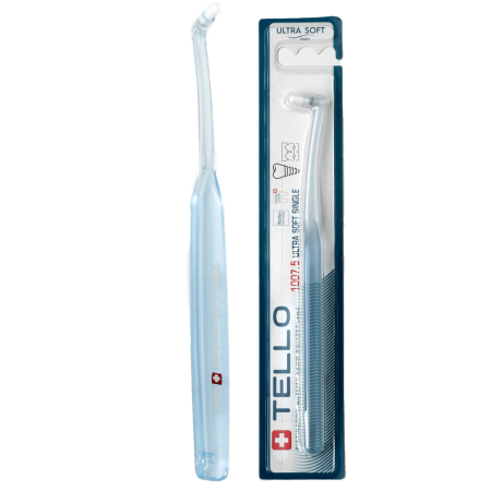 Монопучковая зубная щетка TELLO 1007.5 ultra soft single ПРОЗРАЧНАЯ