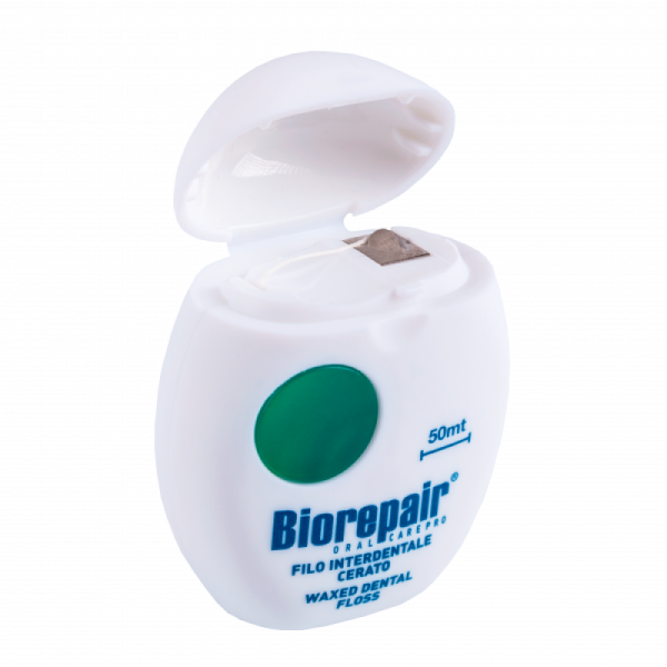 Вощеная скользящая нить Biorepair Filo Cerato Scorrevole (зеленая), 50 м