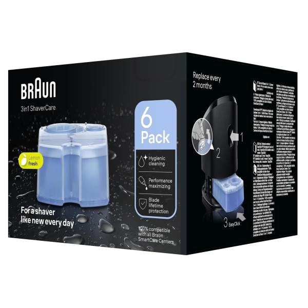 Картридж Braun Clean & Renew CCR, Series 6, голубой, 6 шт