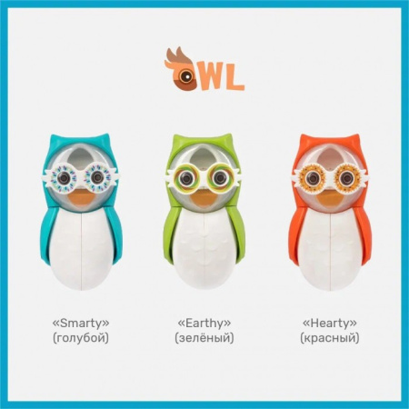 Держатель Flipper OWL HEARTY для зубной щетки со встроенными песочными часами Красный Держатель Flipper OWL HEARTY для зубной щетки со встроенными песочными часами Красный