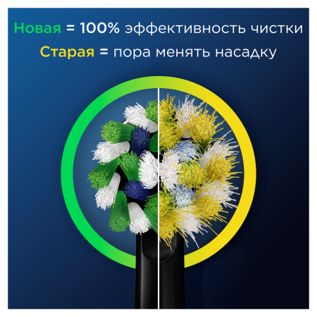 БЛИСТЕР ИЗ 6 насадок ORAL-B Cross Action Black / ЧЕРНЫЕ