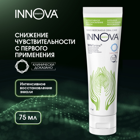 Зубная паста INNOVA Интенсивное восстановление эмали, 75 мл (САЛАТОВАЯ)