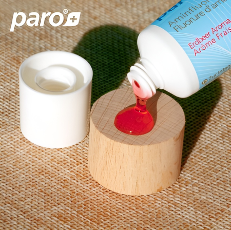 Гель Paro amin fluor gelle для полости рта с аминфлюоридом, клубника, 25 г