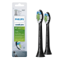 HX6062/13 - насадки Philips DiamondClean/Optimal White стандартные, ЧЕРНЫЕ (2 шт)
