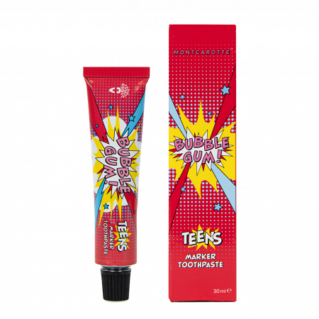 Зубная ПАСТА-МАРКЕР MontCarotte Teens Бабл Гам (с 7 лет), 30 мл