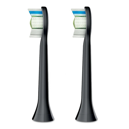 HX6062/13 - насадки Philips DiamondClean/Optimal White стандартные, ЧЕРНЫЕ (2 шт)