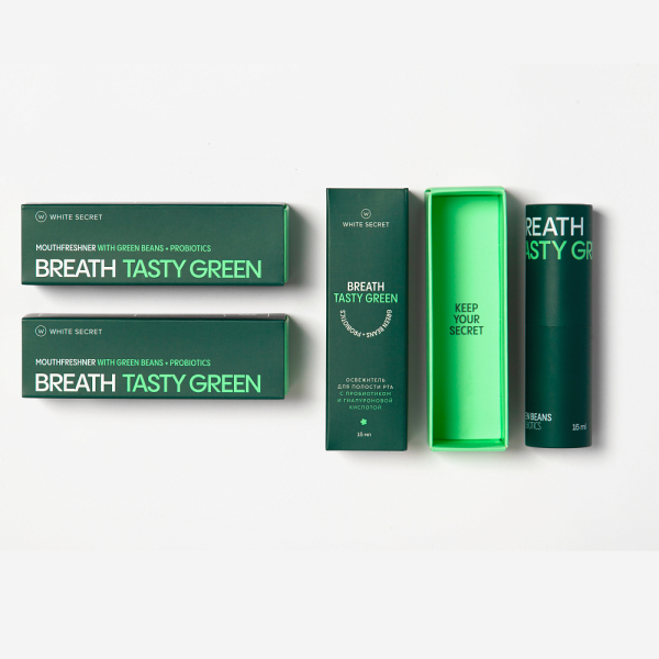 Освежитель White Secret Breath Tasty Green, 15 мл Освежитель White Secret Breath Tasty Green, 15 мл