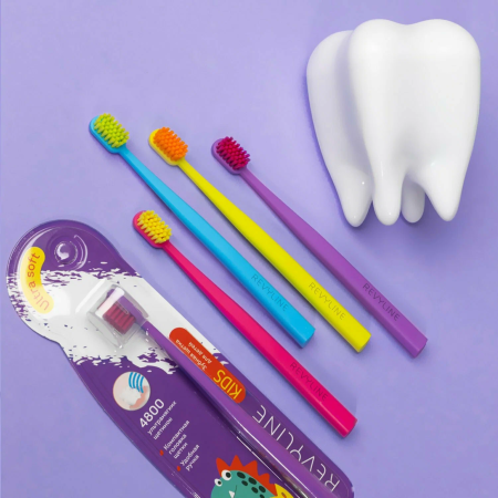 Детская зубная щетка Revyline US 4800, от 3 до 12 лет РОЗОВАЯ