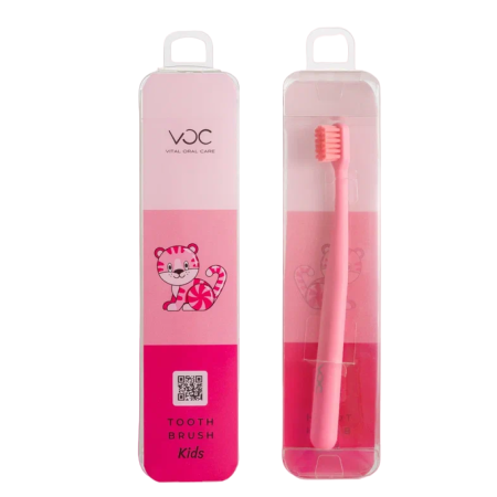 Зубная щетка для детей TM VOC kids мягкая, розовая (0+)