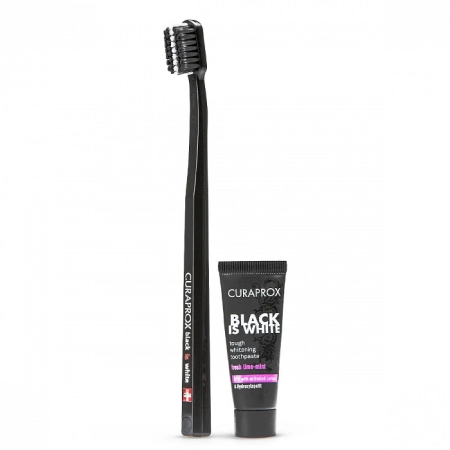 Набор Curaprox BIW set: щетка CS5460 Black + зубная паста Black is White 8 мл!!!