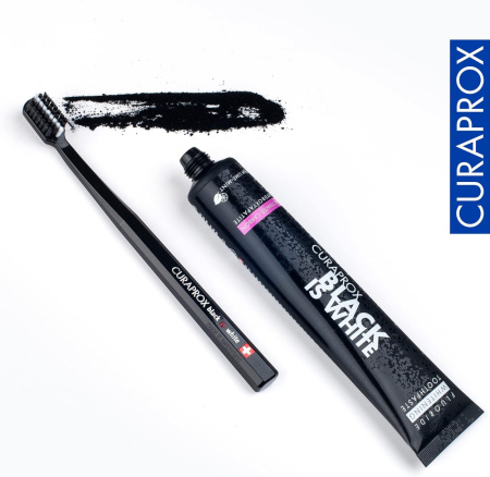 Набор Curaprox: зубная паста Black is White 90 мл. + щетка CS5460 Black (BIW set)