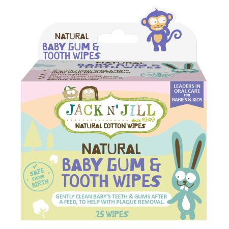 Jack N' Jill Детские салфетки для полости рта с ксилитом, 25 шт