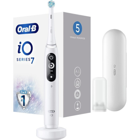 Электрическая зубная щетка Oral-B iO Series 7 White Alabaster (iOM7.1A1.1BD) Электрическая зубная щетка Oral-B iO Series 7 White Alabaster (iOM7.1A1.1BD)