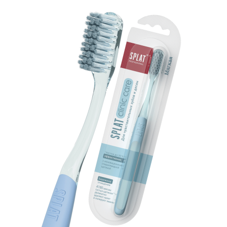 Зубная щетка SPLAT CLINIC CARE Soft (мягкая) ГОЛУБАЯ