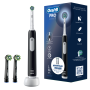 Электрическая зубная щетка ORAL-B PRO 1 CrossAction (D305.513.3) ЧЕРНАЯ + 2 насадки CrossAction Черные