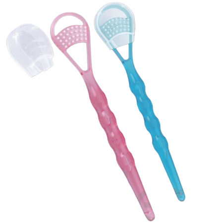 Щетка для чистки ЯЗЫКА Miradent Tong-Clin De Luxe, голубая Щетка для чистки ЯЗЫКА Miradent Tong-Clin De Luxe, голубая