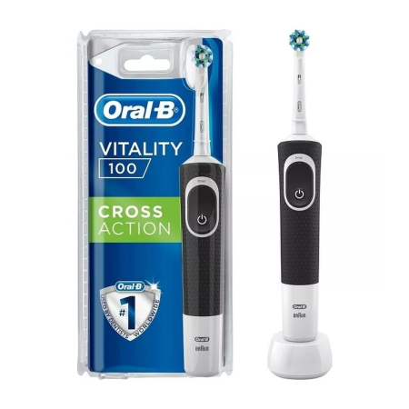 БЛИСТЕР Электрическая зубная щетка Oral-B Vitality 100 CrossAction ЧЕРНАЯ (D100.413.1)