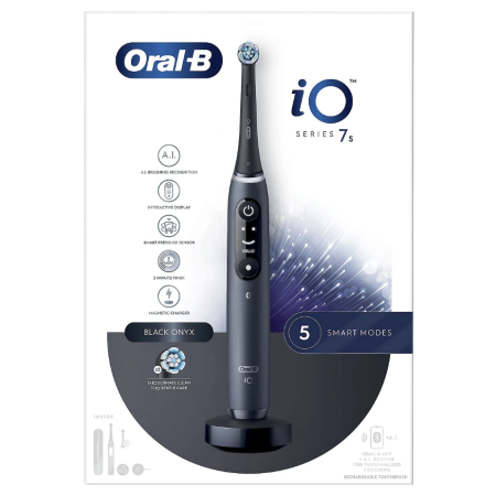 Электрическая зубная щетка Oral-B iO Series 7s Black Onyx (iOM7.2Q2.2BC) - 2 НАСАДКИ!!!