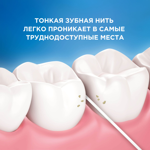 Нить межзубная вощеная Oral-B Essential, мятная, 50 м, УПАКОВКА ИЗ 2 ШТ