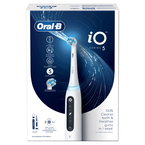 Электрическая зубная щетка ORAL-B iO Series 5 Quite White (C футляром), белая