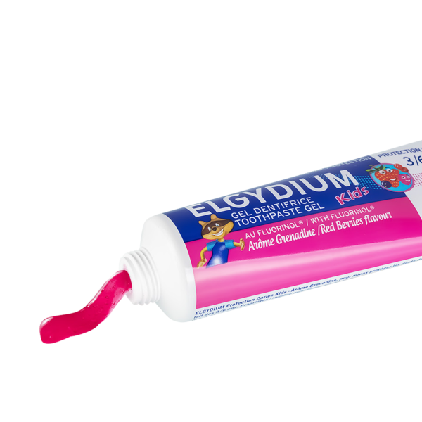 Зубная паста-гель ЭЛЬГИДИУМ Kids для детей 3-6 лет со вкусом красных ягод, 50 мл