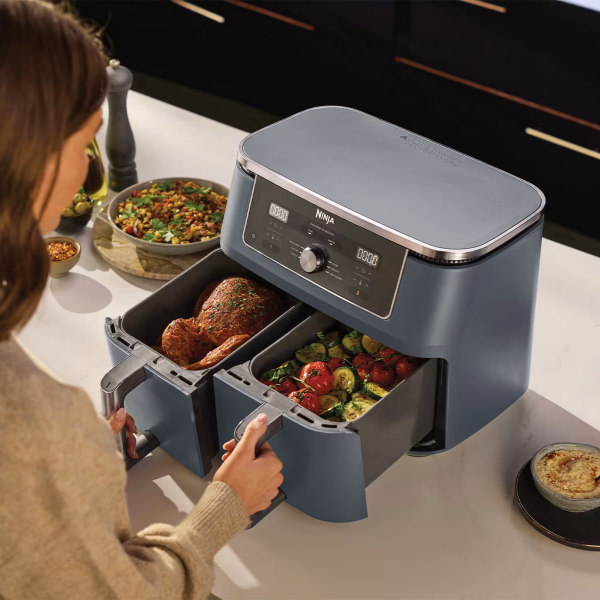УЦЕНКА Аэрогриль NINJA Dual Zone Max DZ400EUCYD, 9.5 л, синий