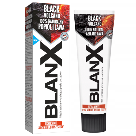 Отбеливающая зубная паста Blanx Black Volcano, 75 мл