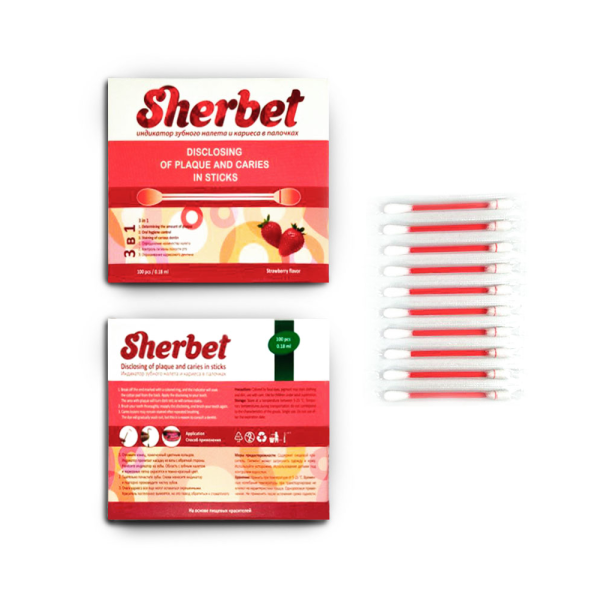 Палочки для индикации налета SHERBET, 100 штук Палочки для индикации налета SHERBET, 100 штук