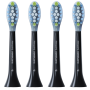 HX9044/33 - насадки Philips AdaptiveClean/Premium Plaque Defence, ЧЕРНЫЕ (4 шт)