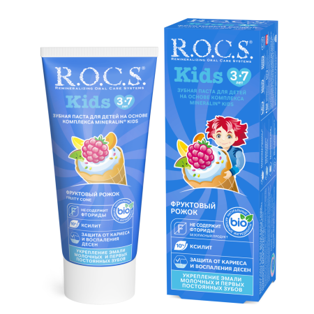 Зубная паста R.O.C.S. Kids Фруктовый рожок (3-7 лет), 35 мл