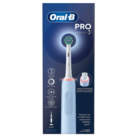 Электрическая зубная щетка ORAL-B Pro 3 3000 голубая (D505.513.3)