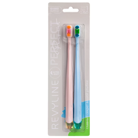Набор з/щеток Revyline Perfect 10000 DUO персиковая/голубая (2 шт.) Набор з/щеток Revyline Perfect 10000 DUO персиковая/голубая (2 шт.)