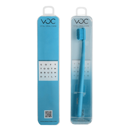 Зубная щетка для взрослых TM VOC мягкая, синяя