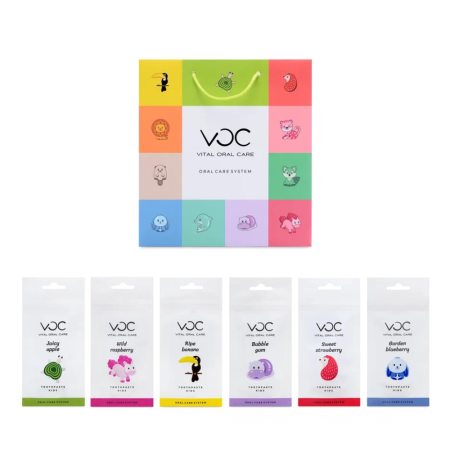 Детская зубная паста VOC kids F 1480 ppm "Садовая голубика", 50 мл Детская зубная паста VOC kids F 1480 ppm "Садовая голубика", 50 мл