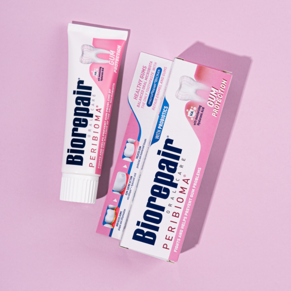 Зубная паста Biorepair Peribioma Gum Protection - Перибиома РОЗОВАЯ, 75 мл