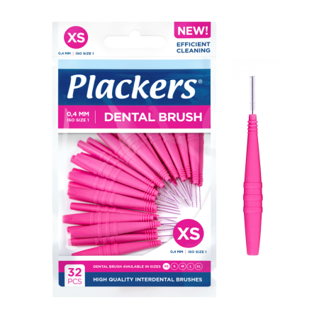 Ершики Plackers XS, 0,4 мм. (розовые), 32 шт.