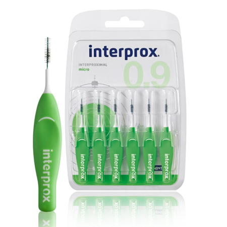 Ершик межзубный Interprox 4G - мягкая КОРОТКАЯ ручка - MICRO 0,9 (6 шт)