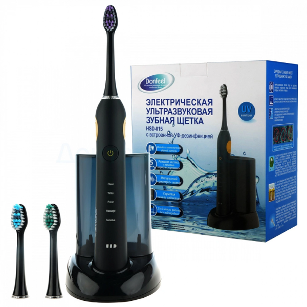 Ультразвуковая зубная щетка Donfeel HSD-015 Черная