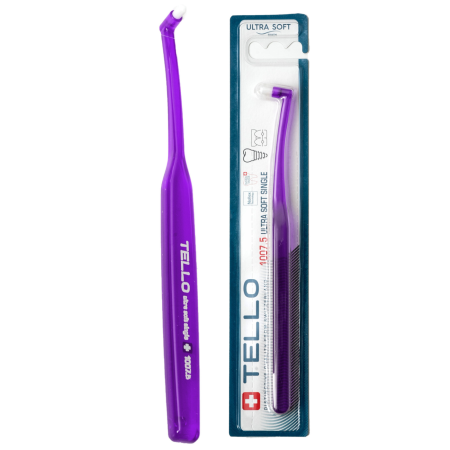 Монопучковая зубная щетка TELLO 1007.5 ultra soft single ФИОЛЕТОВАЯ