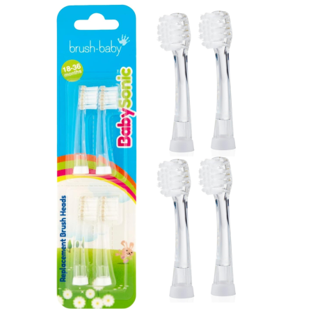 Насадки для зубной щетки Brush Baby (1,5-3 лет), 4 шт.