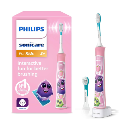 HX6352/42 - звуковая щетка PHILIPS Sonicare For Kids (РОЗОВАЯ)