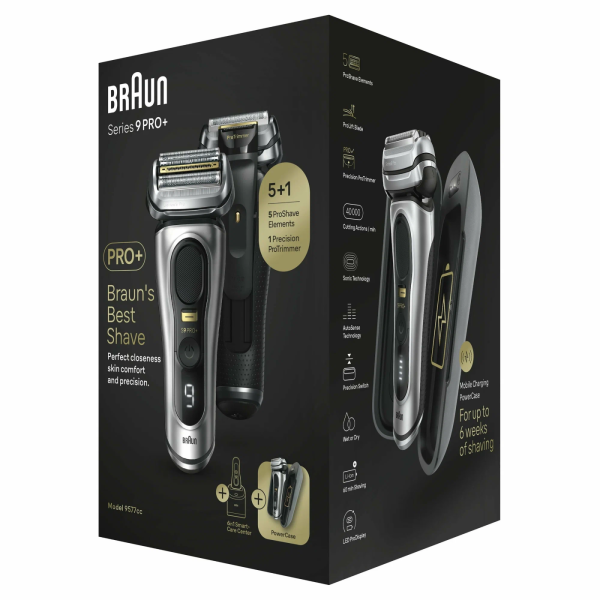 Электробритва Braun 9575 cc Series 9 Pro+, серебристый