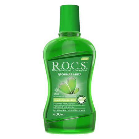Ополаскиватель R.O.C.S. Двойная мята, 400 мл (большой) Ополаскиватель R.O.C.S. Двойная мята, 400 мл (большой)