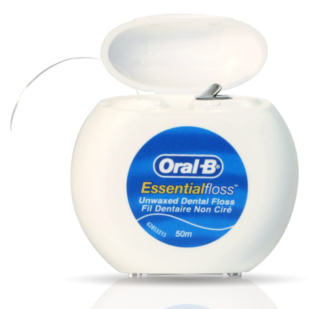 Нить межзубная НЕвощеная Oral-B Essential, 50 м