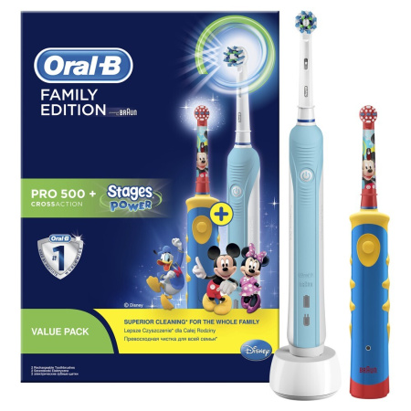 Набор из двух зубных щеток ORAL-B Professional Care 500/D16.513U + Детская щетка ORAL-B Mickey